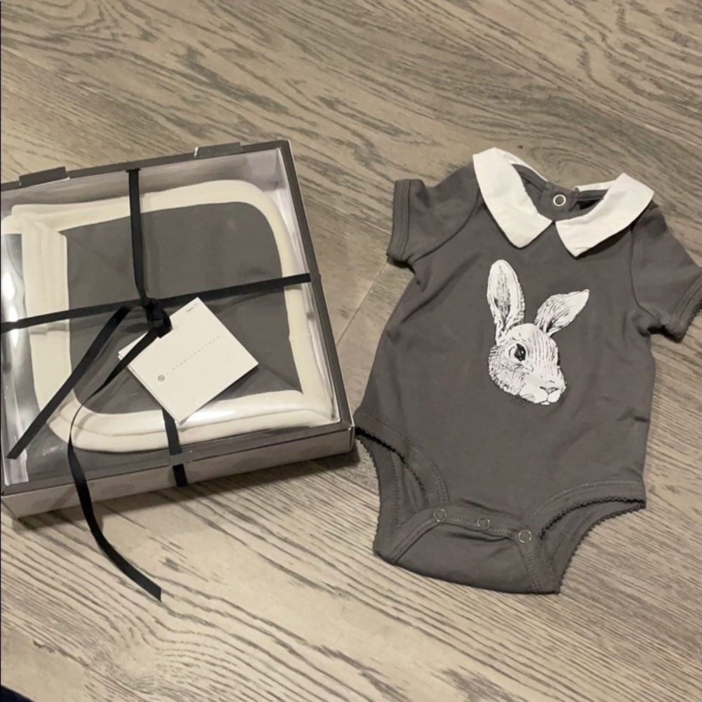 Victoria Beckham onesie & matching blanket